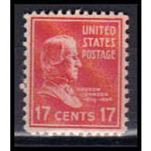 822 17c Andrew Johnson Fine MNH B0876
