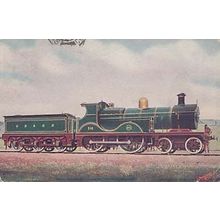 Royal Engine Train British Franco London Exhibition Antique Railway Postcard