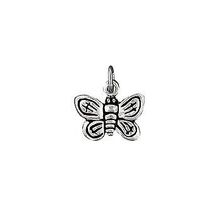 Sterling Silver Oxydized Butterfly Charm Pendant