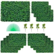 12PCS 24"x16" Grass Wall Panels for 32 SQ Feet, Boxwood Hedge Wall Panels, A...
