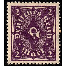Germany 1922 Coach horn 2M Used Stamp Post Horn Reich