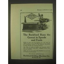 1922 Rockford Horizontal Drilling Boring Machine Ad