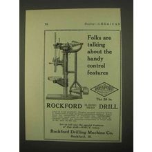 1922 Rockford Sliding Head Drill Ad - Handy Control