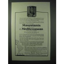 1923 American Express Travel Department Ad - Mauretania