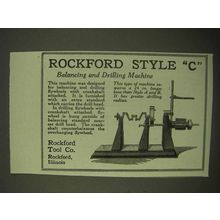 1922 Rockford Style C Balancing and Drilling Machine Ad