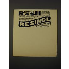1938 Resinol Ointment and Soap Ad - Simple Rash