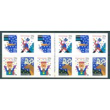 2799-2802a 29c Christmas Very Fine MNH Pane/12 P# V111 1111 L01514