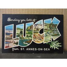 LUCK multiview ST. ANNES-ON-SEA, LANCASHIRE. used postcard by Bamforth 1981 pm =
