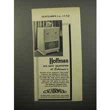 1950 G. Schirmer Television Ad - Hoffman eye-easy television