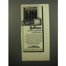 1950 G. Schirmer Traditional Television Ad - Hoffman eye-easy television