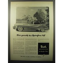 1950 Buick Roadmaster Converitble Car Ad - Give yourself this springtime lift