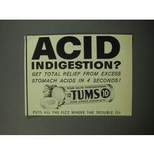 1957 Tums Medicine Ad - Acid indigestion?