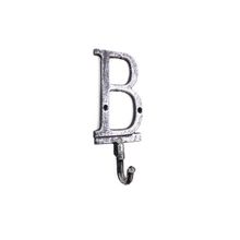 Pack Of 2] Rustic Silver Cast Iron Letter B Alphabet Wall Hook 6""
