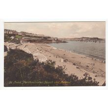 Porthminster Beach and Island St Ives Postcard Cornwall