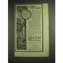 1914 Elgin Watch Ad - Oats and an Elgin