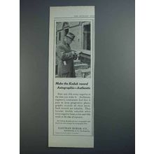 1915 Eastman Kodak Ad - Recod Autographic - Authentic