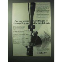 1978 Weatherby Scopes Ad - Guts to Take Anything