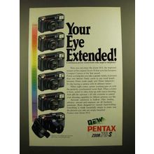 1988 Pentax Zoom 70-S Camera Ad - Your Eye Extended