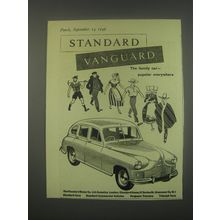 1949 Standard Vanguard Car Ad - The family car - popular everywhere
