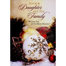 To Our Daughter & Her Family - Christmas Greeting Card - 20959