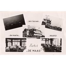 Hotel De Maas Holland Vlaardingen Real Photo Old Postcard