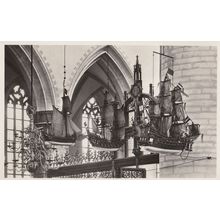 Grote Of St Bavokerk Haarlem Ships Dutch Real Photo Postcard