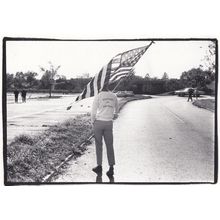 Elliott Landy Washington 1968 American Flag Victory March USA Photo Postcard