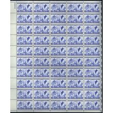 Lafayette Issue Sheet of Fifty 3 Cent Postage Stamps Scott 1010
