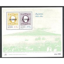 Azores 112th Anniversary of 1st Azores Stamps MS 1980 MNH SG#MS418 MI#Block 1