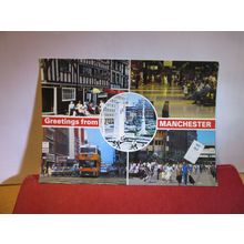 multiview, MANCHESTER, LANCASHIRE unused postcard by E T W Dennis (a) =