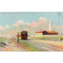 South Head Light Sydney Antique Australia Train Railway Rare Postcard