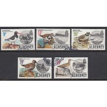Alderney 1984 SGA13-A17 Birds VFU EX FDC