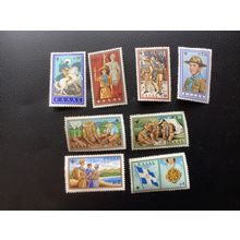 ICOLLECTZONE Greece 669-676 Boy Scouts VF hinged