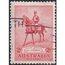 Australia 1935 2d Silver Jubilee with Roller Flaw