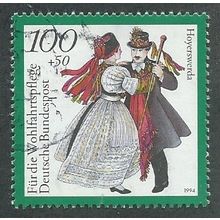 GER 1994 100pf+ 50 'NATIONAL COSTUMES- HOYERSWERDA' FINE USED (EBID47-602)