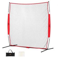 Barricade Backstop Net, 7x7 ft Ball Sports Barrier Netting, Portable Practic...