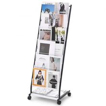 Brochure Display Rack, 6-Tier Magazine Literature Display Stand, Floor Stand...
