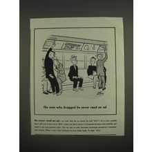 1944 Lifebuoy Soap Ad - Cartoon by Henry Boltinoff - bragged he never read an ad