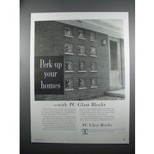 1954 Pittsburgh Corning Glass Blocks Ad - Perk-Up