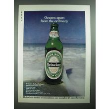 1975 Heineken Beer Ad - Oceans Apart from the Ordinary