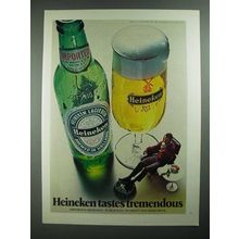 1975 Heineken Beer Ad - Tastes Temendous