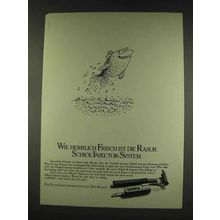 1977 Schick II Injector Razor Ad - in German - Wie Herrlich