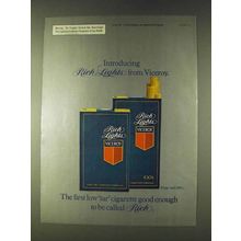 1979 Viceroy Rich Lights Cigarettes Ad