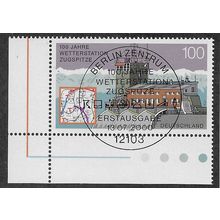 GER 2000 100pf 'ZUGSPITZE METEOROLGICAL' (CORNER MARGIN)' FINE USED (EBID53-906)