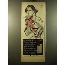 1950 Yardley Red Burgundy Lipstick Ad - Keep your lips aglow with Red Burgundy