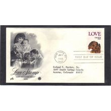 FDC Art Craft 2202 22c Love (Cachet-Typed/A) CV41866