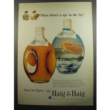 1951 Haig & Haig Scotch Ad - When there's a nip in the air