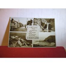 multiview, HARTLAND, DEVON used vintage postcard RP by Sweetman 1958 pm =
