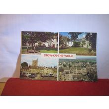 multiview, STOW-ON-THE-WOLD, GLOUCESTERSHIRE unused postcard by Jarrold =