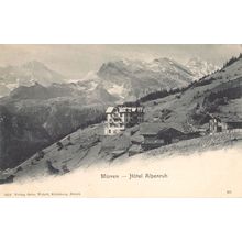 Murren Hotel Alpenruh Antique Switzerland Postcard